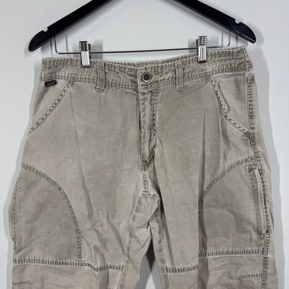 KUHL Khaki Utility Outdoor Pants Size 32x32 Hiking Travel Workwear - Picture 3 of 15